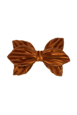 Growing Orchid Clip - Rust Velvet Stripe