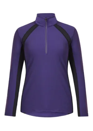 Kerrits Ladies Rail Side Quarter Zip Solid Tech Top