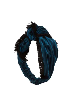 Knot Fringe Wrap - Teal