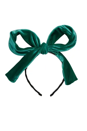 Party Bow - Jewel Tone Green Velvet