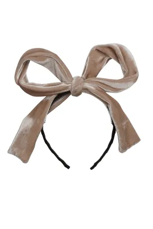 Party Bow - Light Sand Velvet