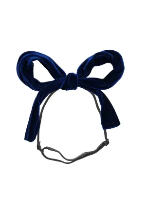 Party Bow Wrap - Cobalt Velvet