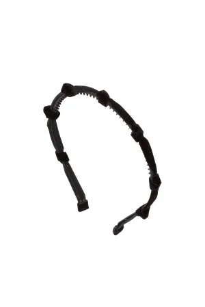 Rosebud Headband - Black Velvet