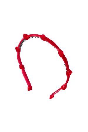 Rosebud Headband - Red Velvet